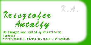 krisztofer antalfy business card